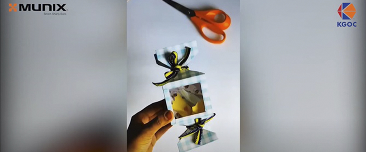 DIY Candy Pack Tutorial by Sneha Using Munix SL-1183 Scissors
