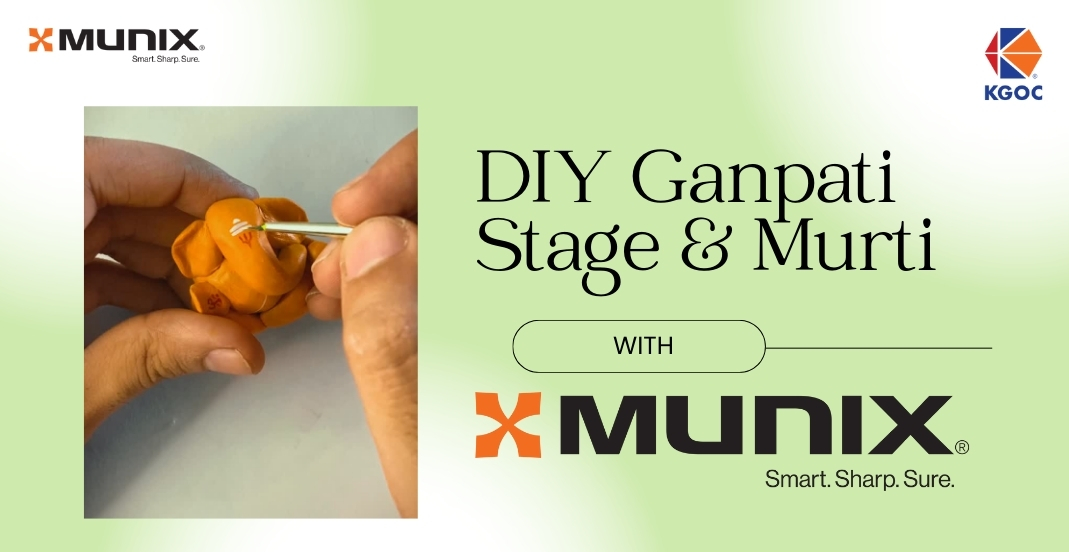 DIY Ganpati Stage & Murti with Munix Scissors