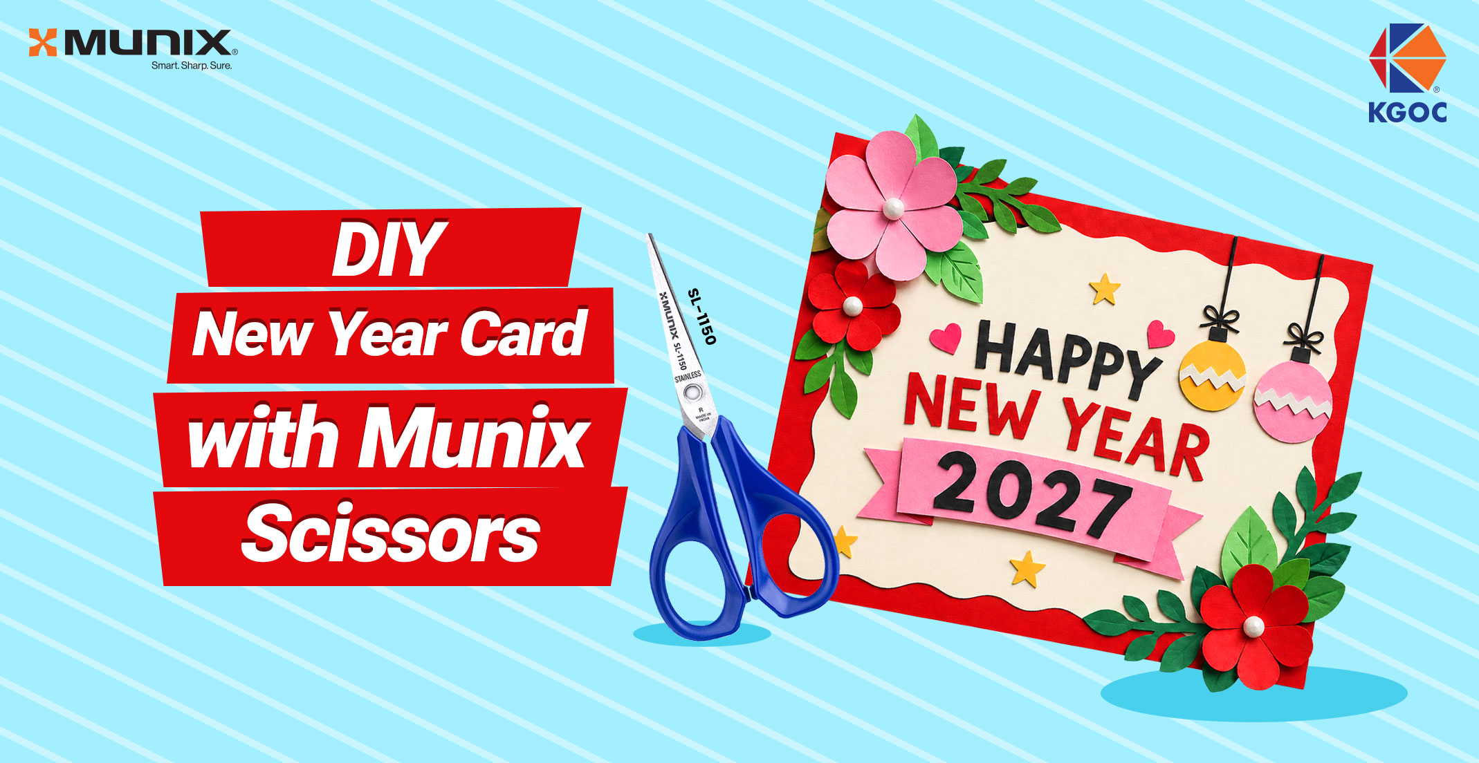  DIY New Year Card with Munix Scissors
